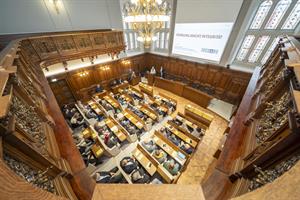 Gemeinderatssitzungssaal des Magistrats Graz.