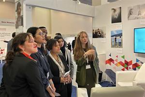 Delegation YouthLED Board UNODC Austria Booth.